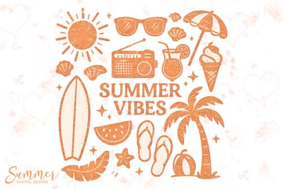 Download Summer Vibes Glitter Sublimation PNG - Premium Resources