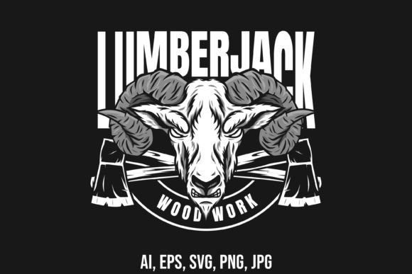 Download Lumberjack Logo with Goat Mascot - Lumberjack Collection