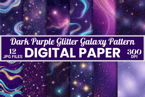 Download Luxury Purple Glitter Galaxy Pattern - Purple glitter Collection