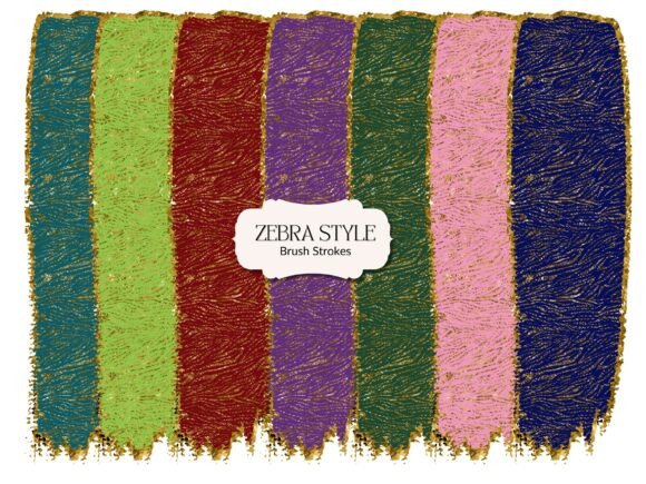 Download Zebra Glitter Brush Strokes Clipart - Premium Bundle