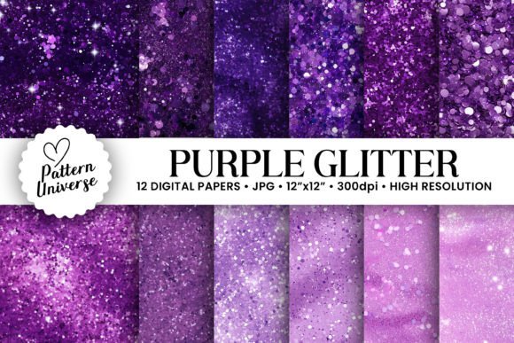 Download Purple Glitter Background Digital Papers - Purple glitter Collection