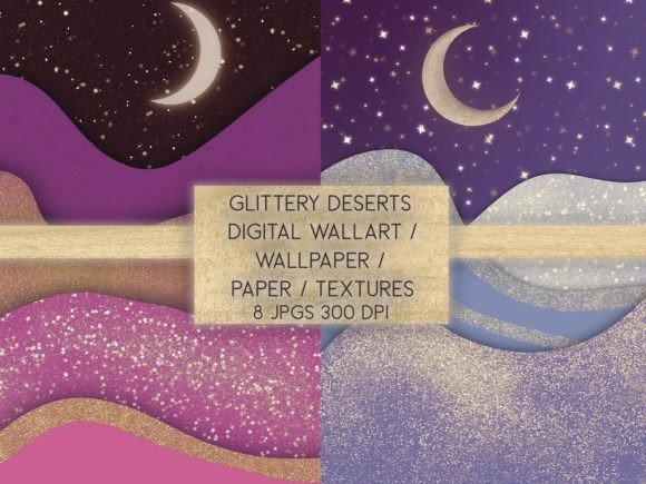 Download Glittery Desert Wallart Wallpaper - Premium Resources