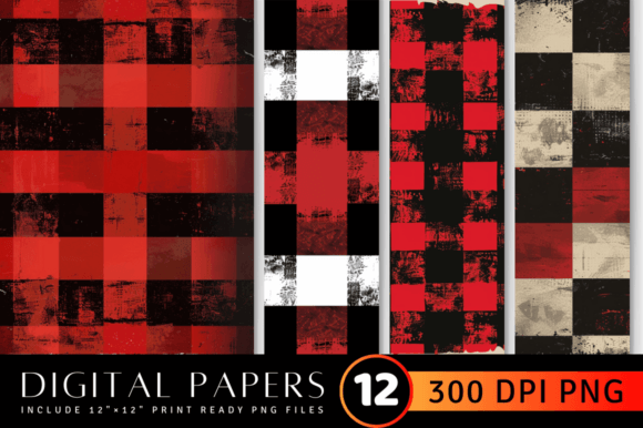 Download Retro Lumberjack Buffalo Plaid Digital P - Lumberjack Collection